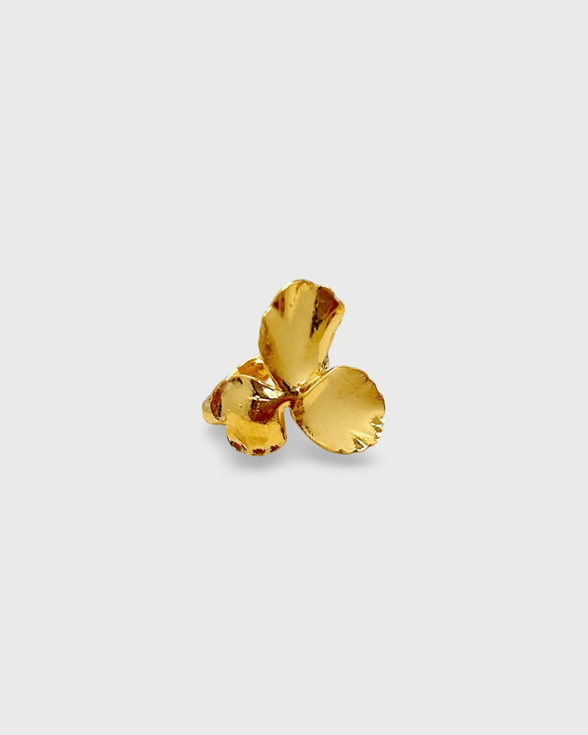 Elise Tsikis Flora earcuff fleur or jaune