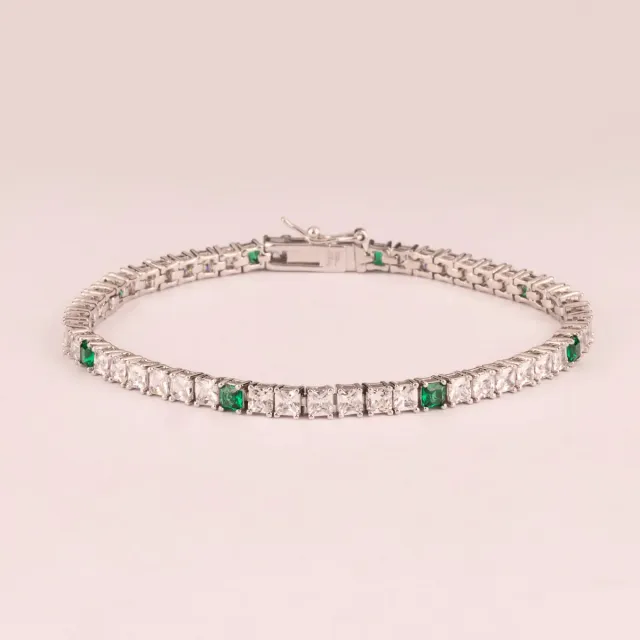 Ultima Edizione tennis carré bracelet zircons couleur
