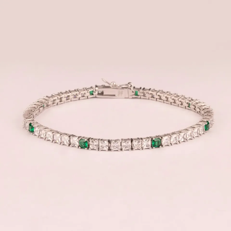 Ultima Edizione tennis carré bracelet zircons couleur