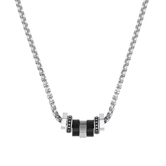 s.Oliver Silber collier homme acier inoxydable argenté