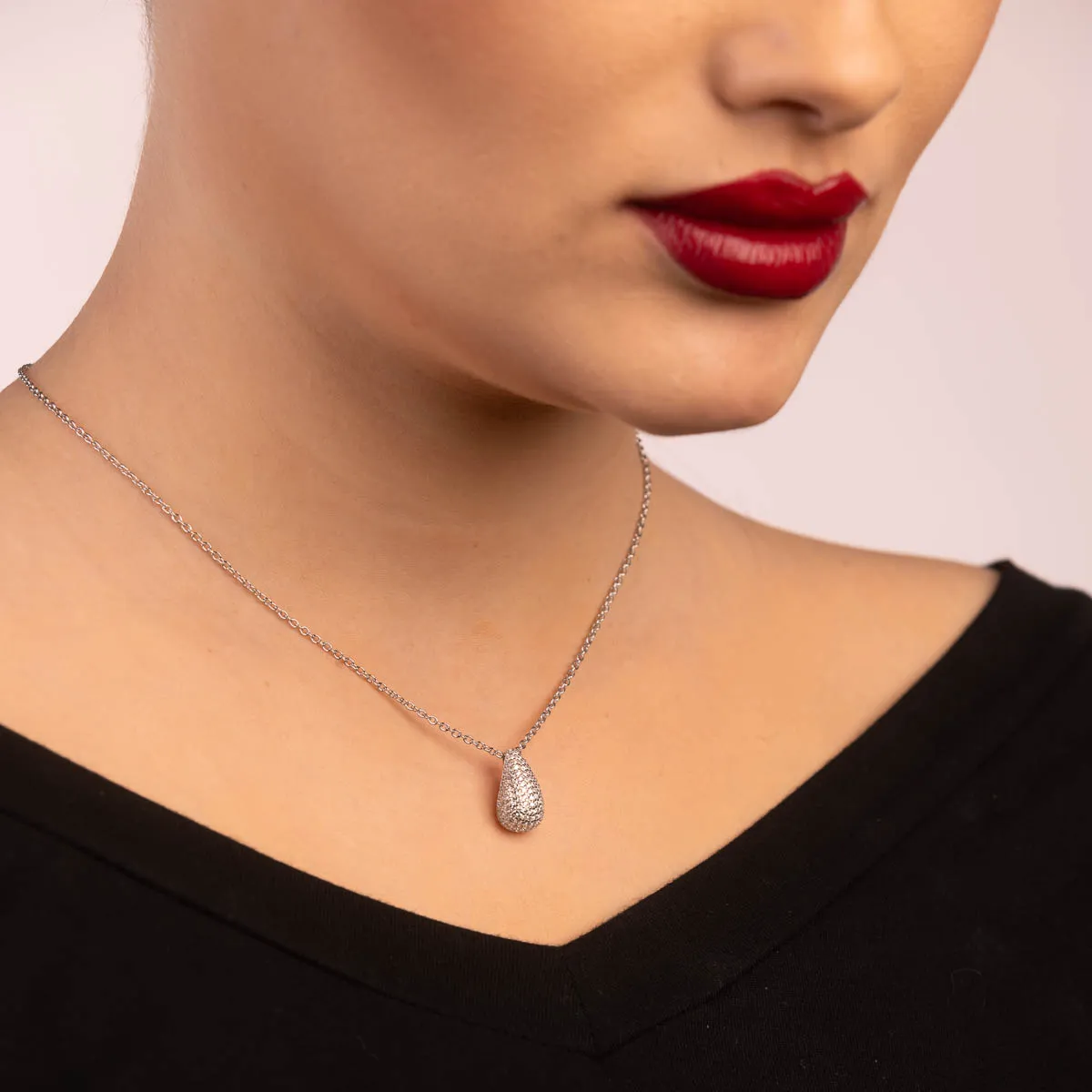 Ultima Edizione Drops Pavé pendentif goutte