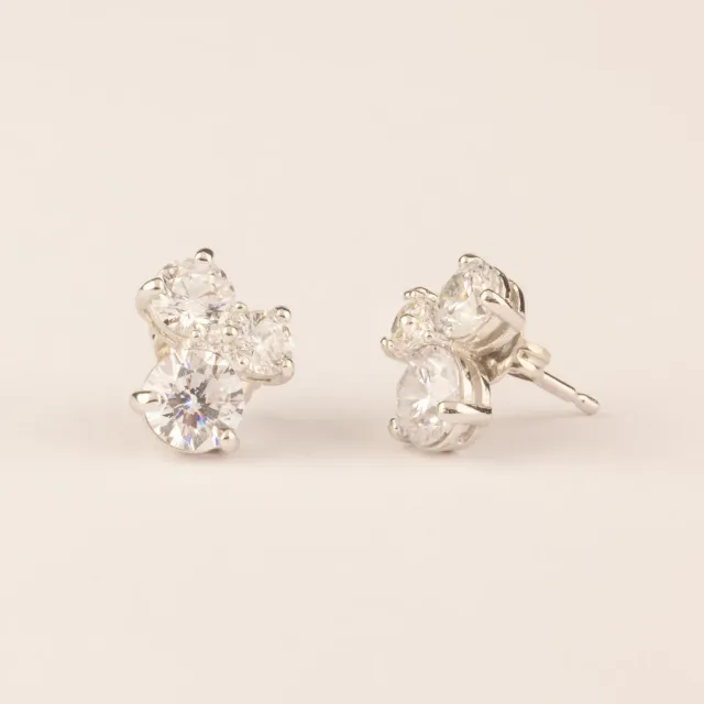 ULTIMA EDIZIONE 3 Zirconi boucles d'oreilles clous