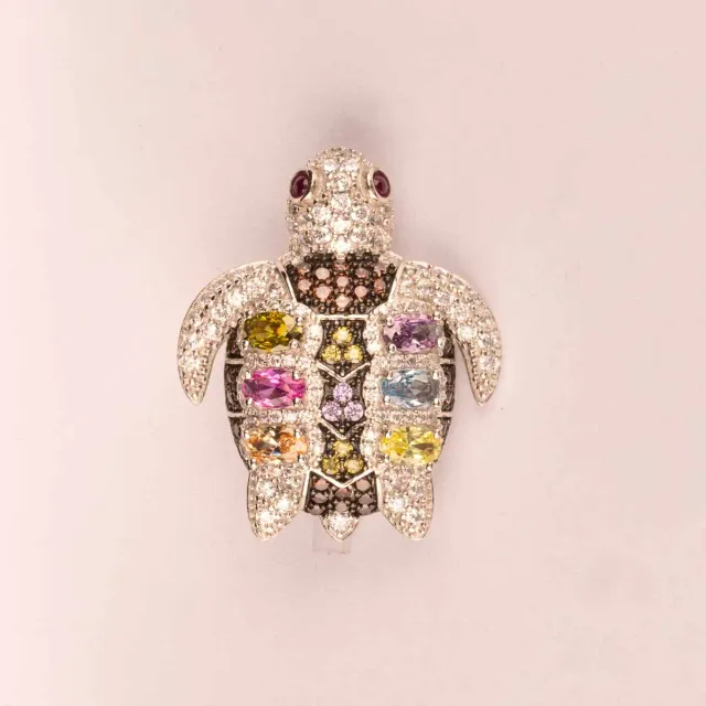 Ultima Edizione Tartaruga broche tortue dorée