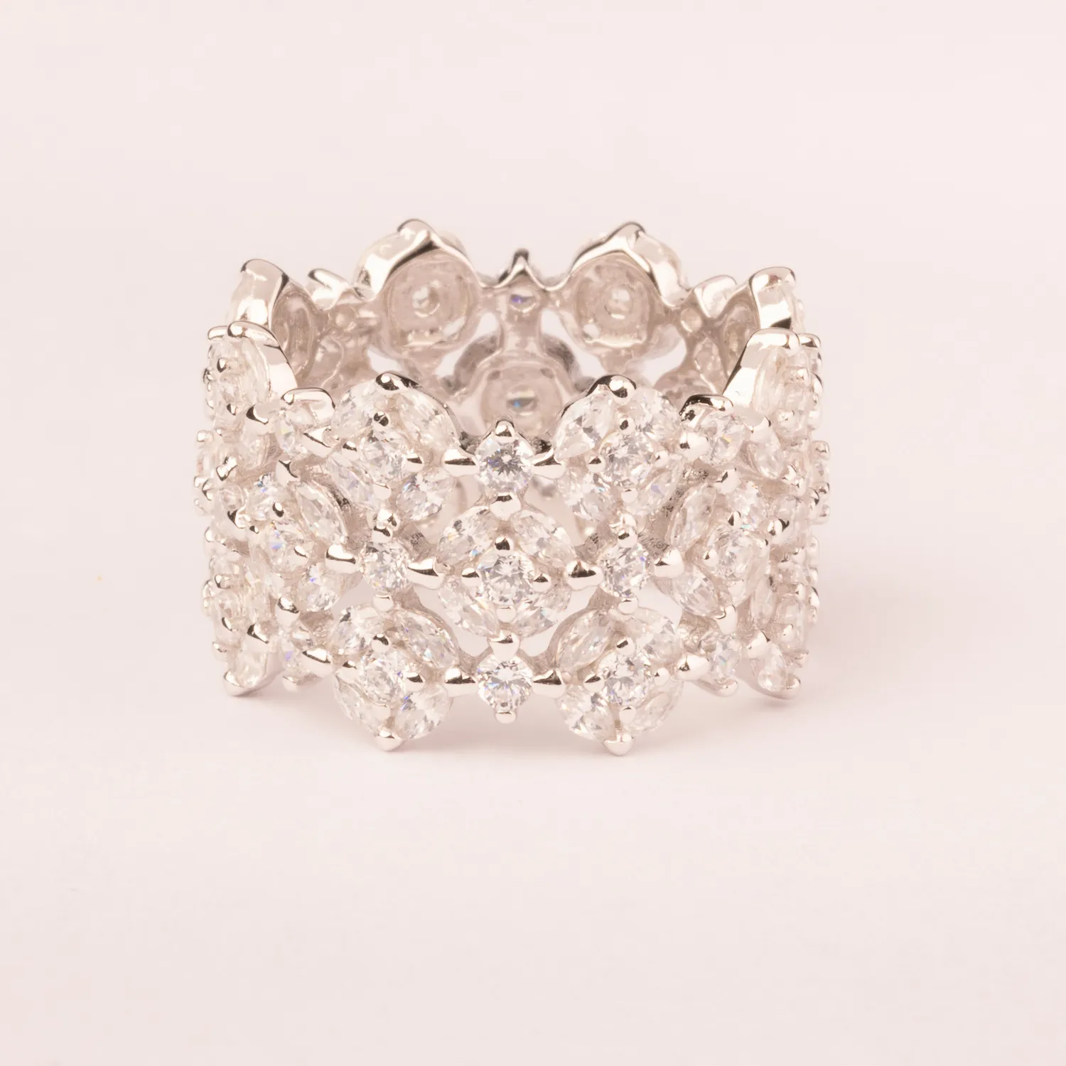 Ultima Edizione micro navette brillant bague bande