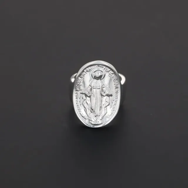 Secret de Cuir N°607 bague vierge plaqué argent