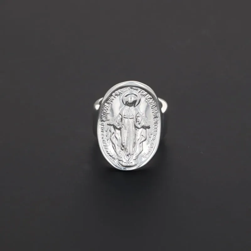 Secret de Cuir N°607 bague vierge plaqué argent