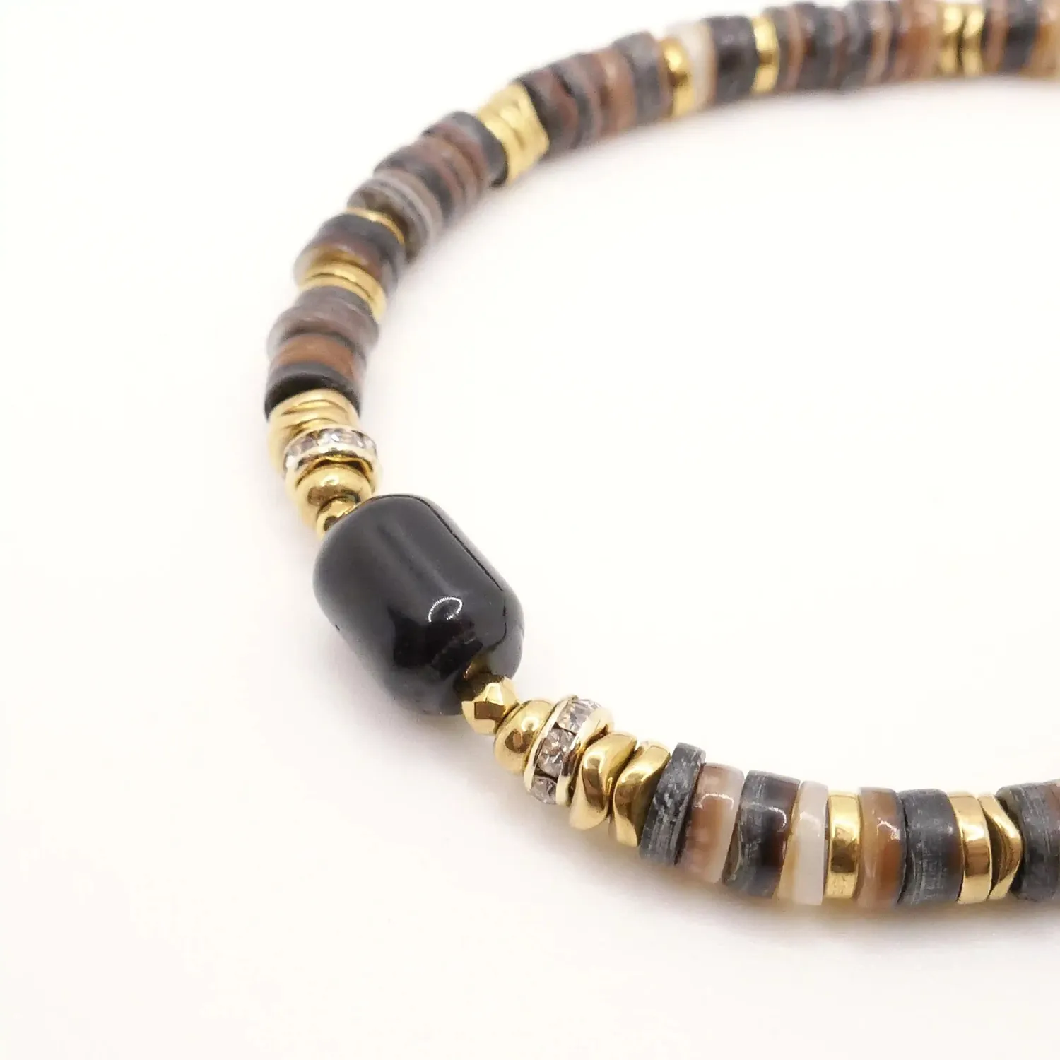 Cloralys Hermine bracelet agate Afrique 15 cm