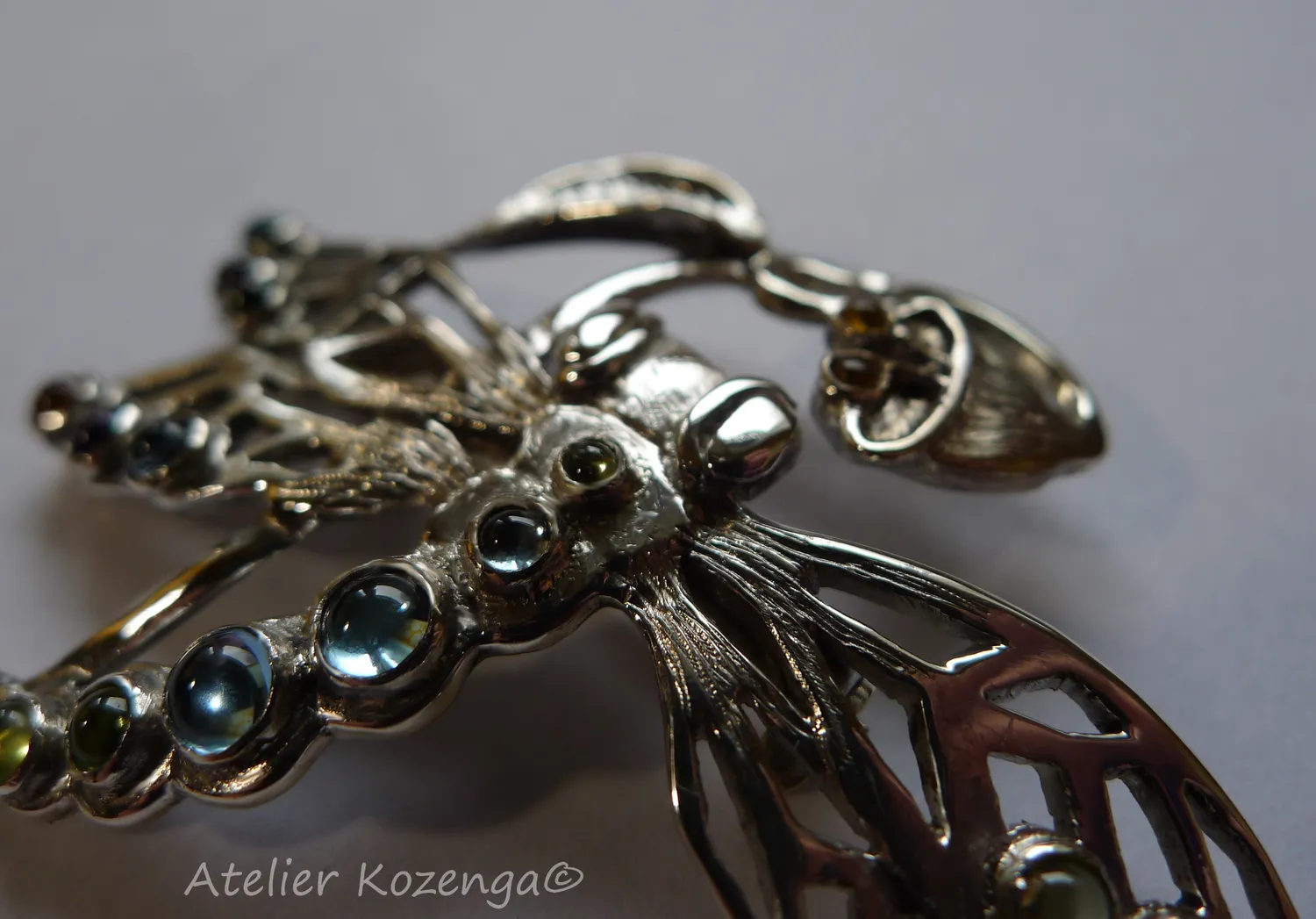 L'Atelier Kozenga Libellule broche argent 950
