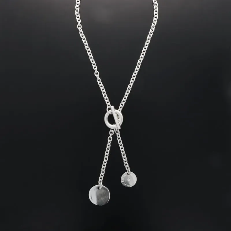 Secret de Cuir N°224 collier 2 pastilles plaqué argent