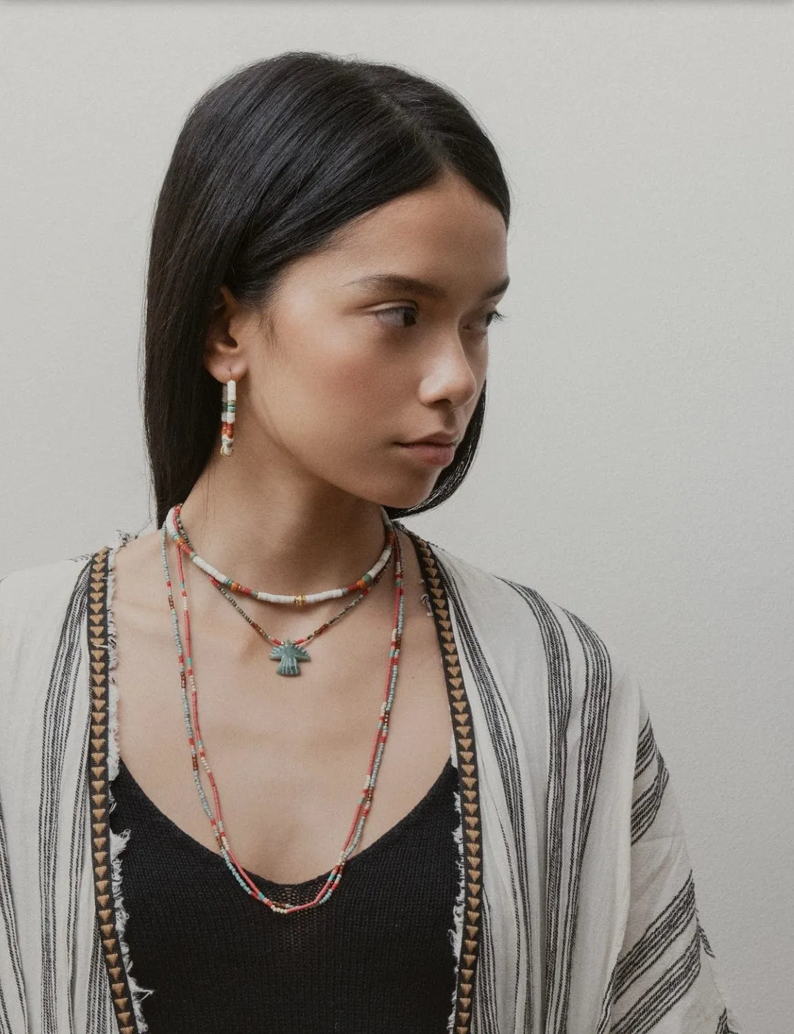 Elise Tsikis Kachina Millea collier aventurine 35 cm