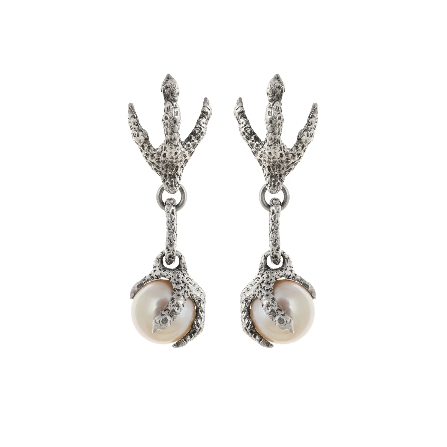 Lorella Tamberi Canal Artemis Double Talon boucles perle argent