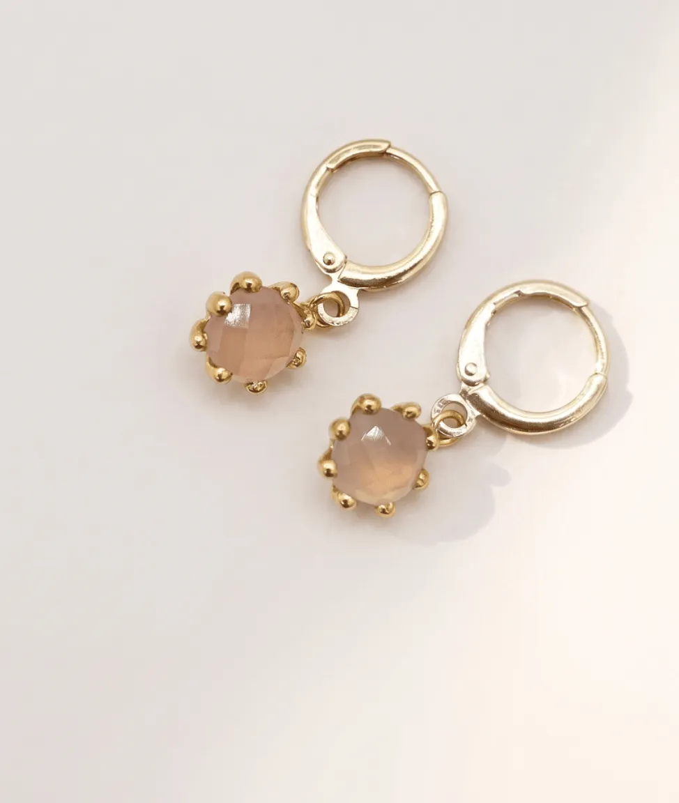 Elise Tsikis Alem boucles d'oreilles créoles vert