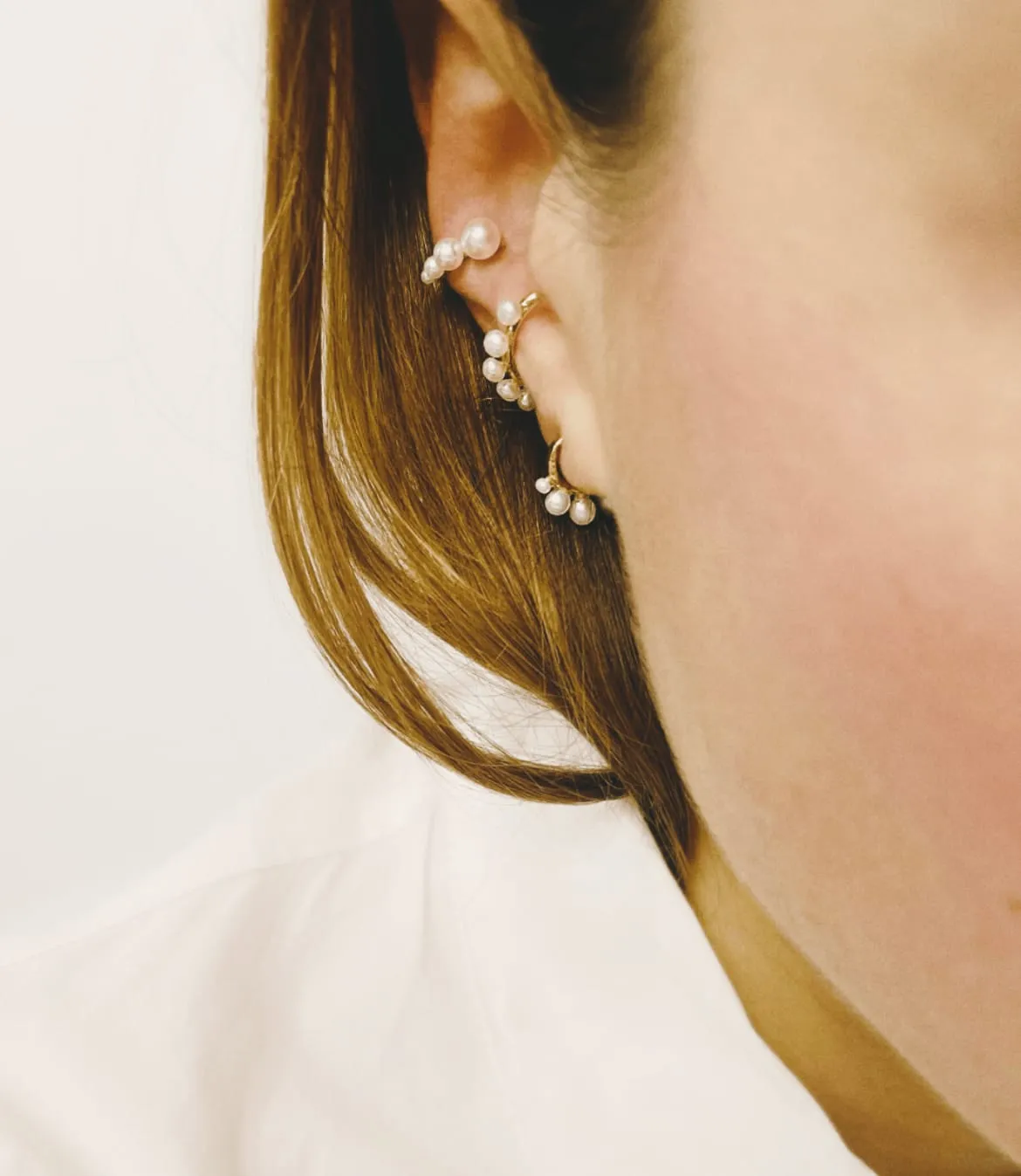 Elise Tsikis Moly Pearl earcuff perles sans perçage
