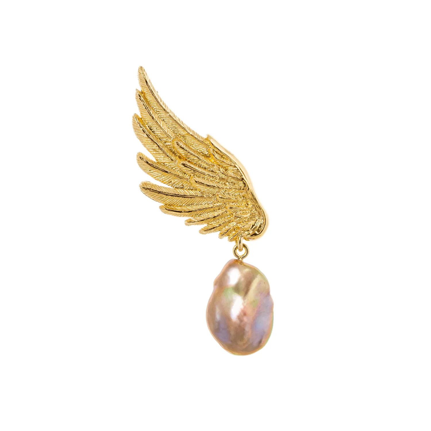 Lorella Tamberi Canal Artemis Aile broche perle baroque dorée