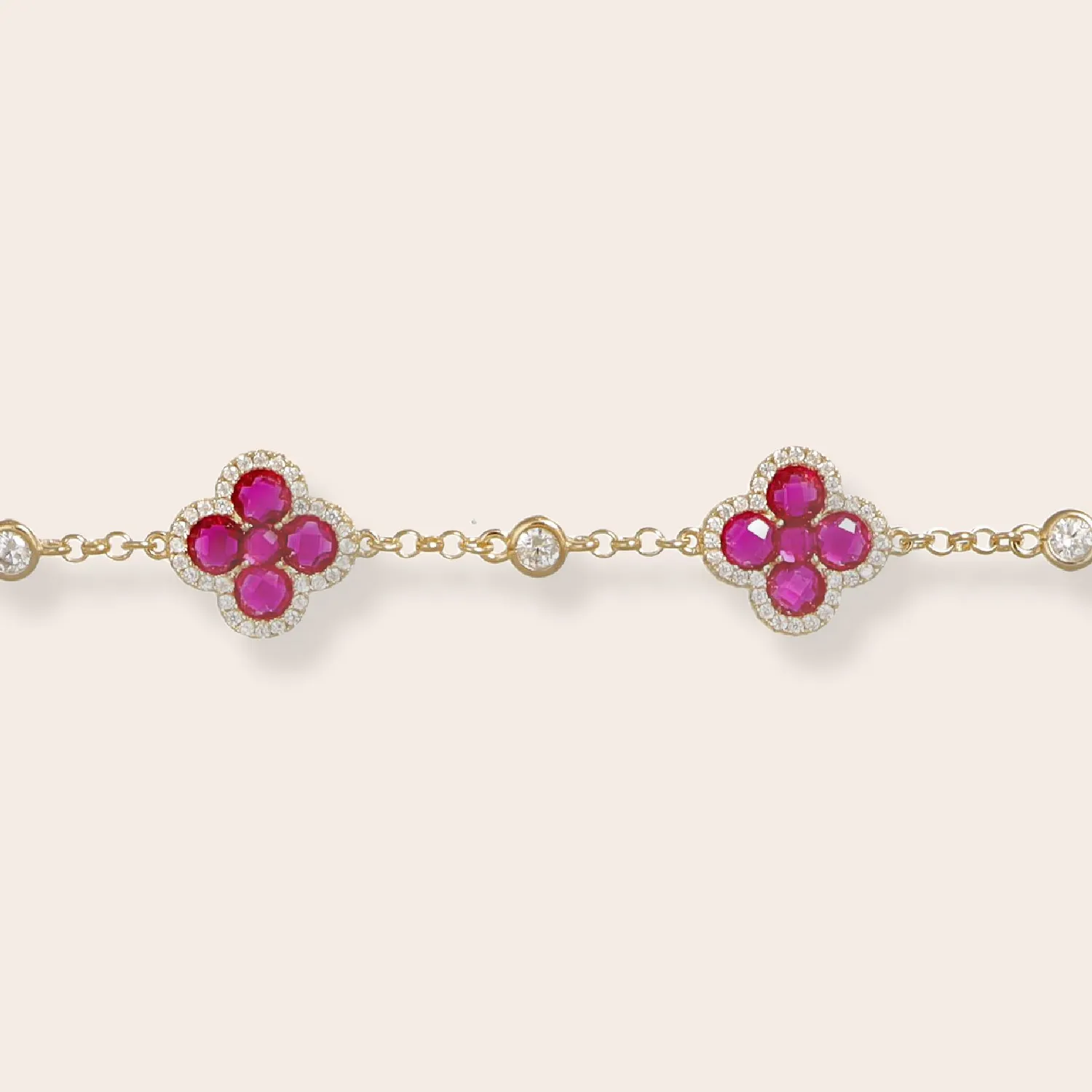 Ultima Edizione Fleurs bracelet zircons colorés