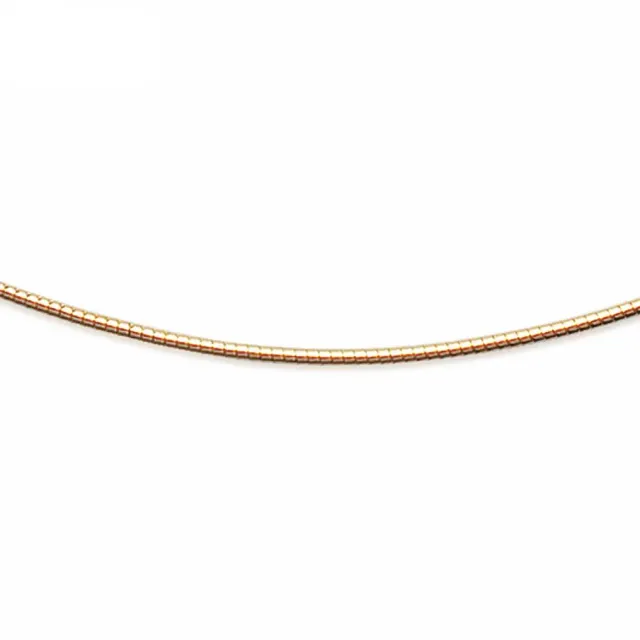Oriana France câble Oméga 42 cm collier plaqué or fin