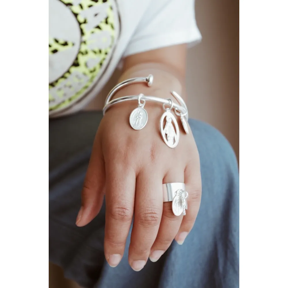 Secret de Cuir N°807 bague trio vierge plaqué argent