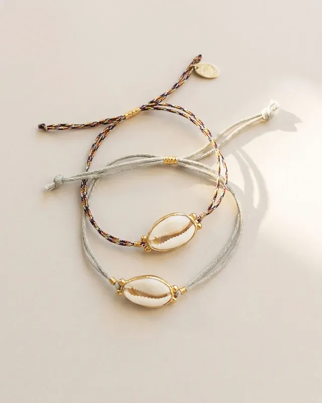 Elise Tsikis Bambou bracelet coquillage multicolore