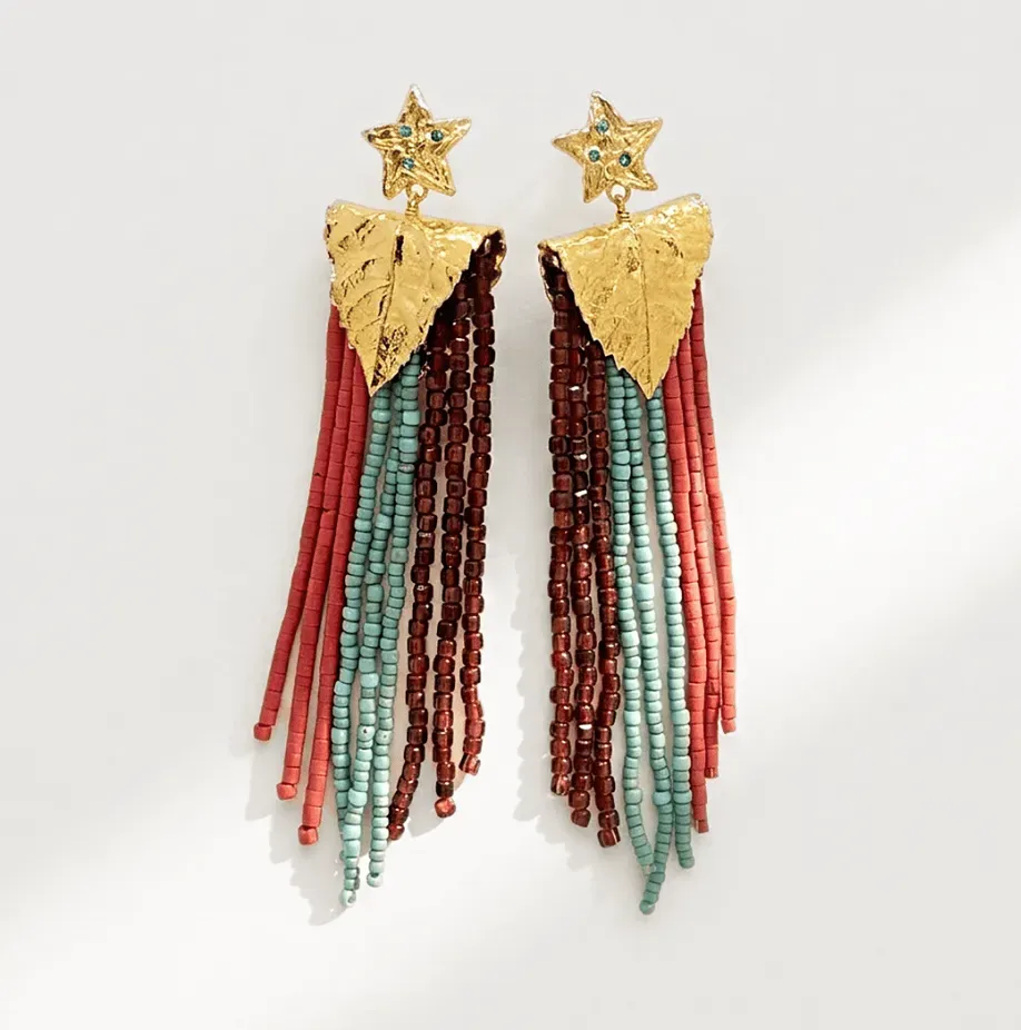 Elise Tsikis Kachina Odessa boucles étoile perles