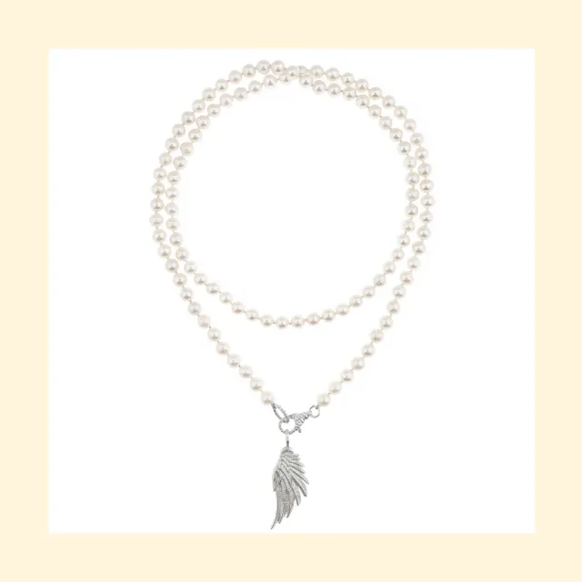 Lorella Tamberi Canal Artemis collier perles double rang aile