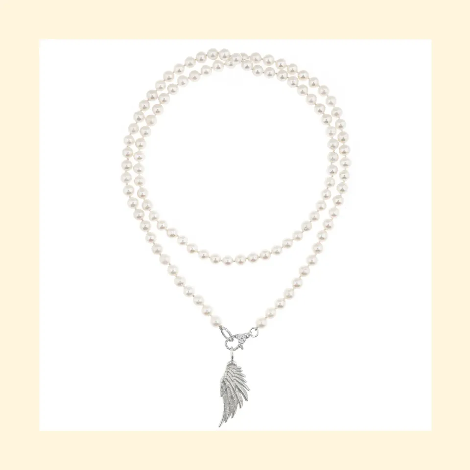 Lorella Tamberi Canal Artemis collier perles double rang aile