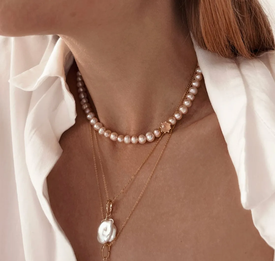 Elise Tsikis Ismailaga collier vert améthyste archive