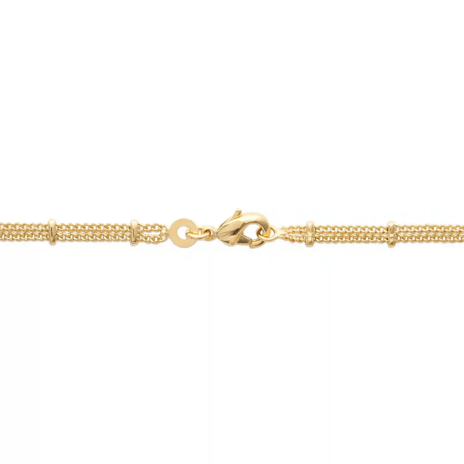 Oriana France bracelet Agathe plaqué or chaîne double doré