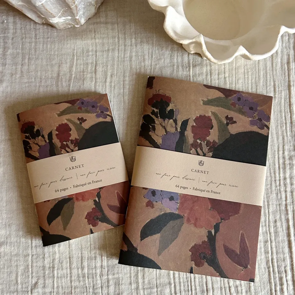 Elise Tsikis Colette carnet duo A5 + A6 fleuri