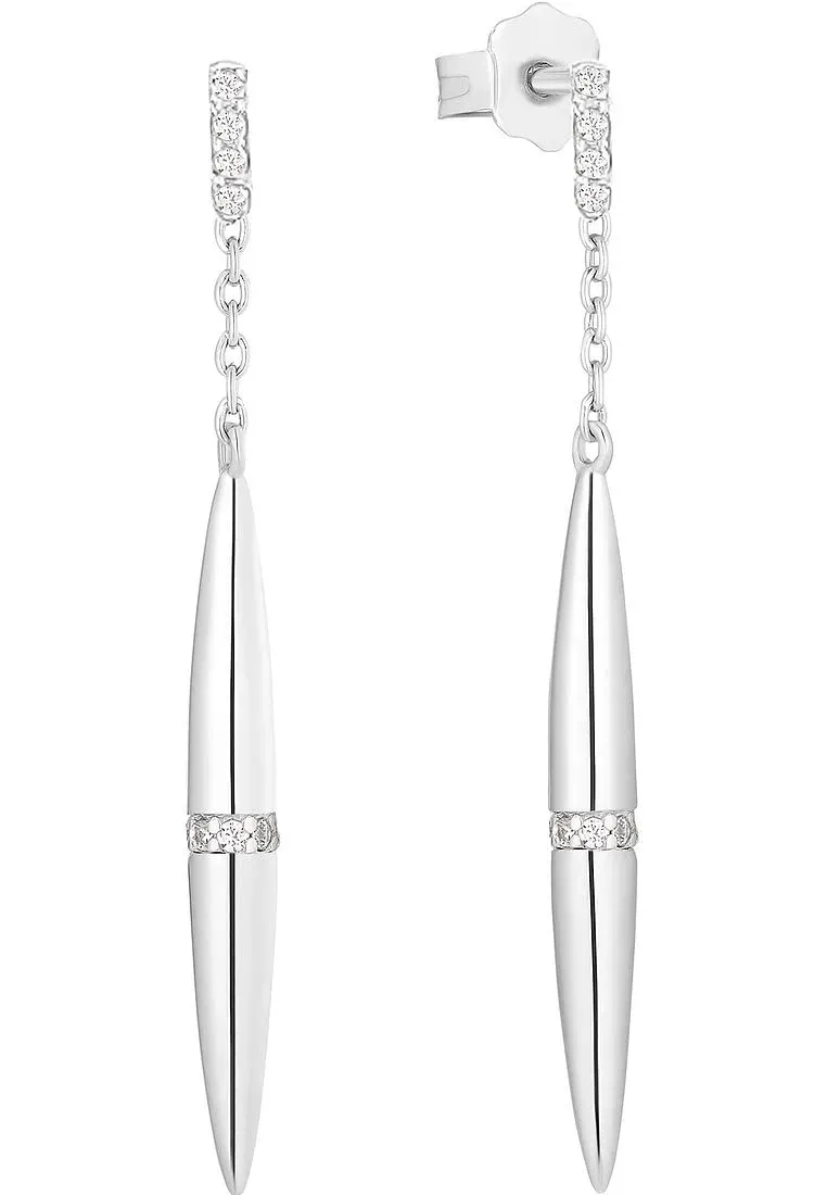 s.Oliver 2034977 boucles pendantes argent zircone 3,9 cm
