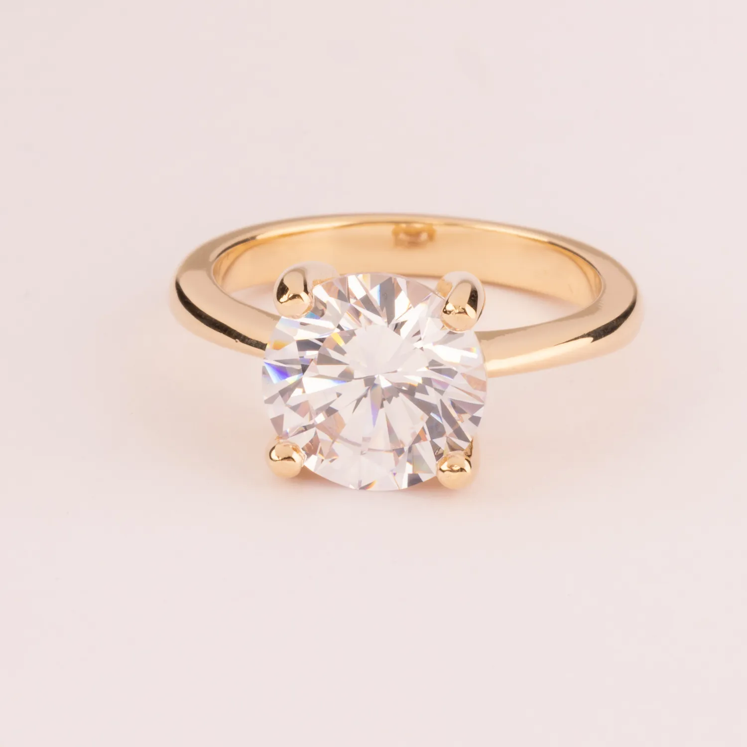 Ultima Edizione Solitaire bague 4 griffes 10 mm zircon