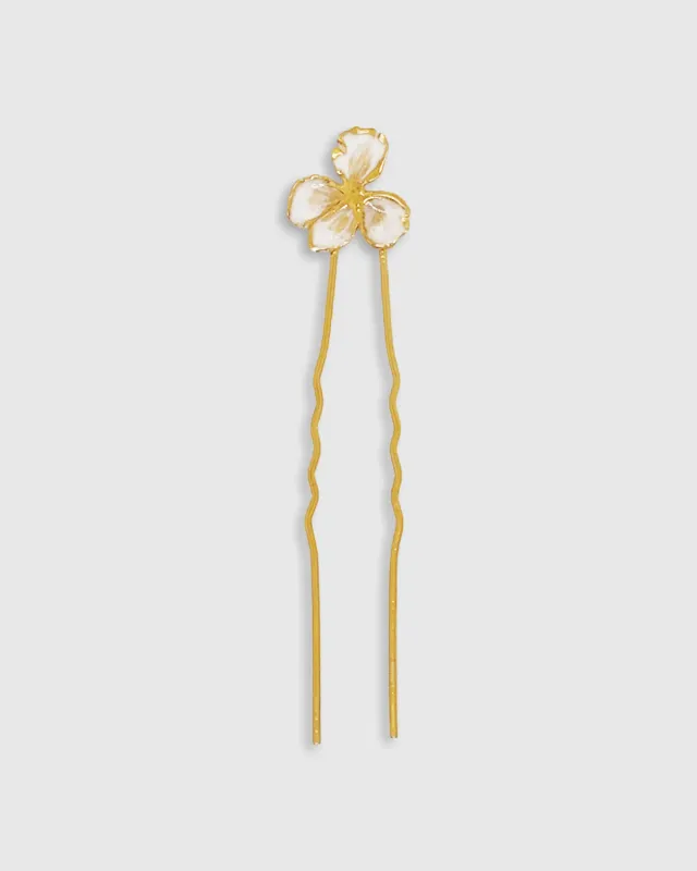 Elise Tsikis Lola épingle cheveux fleur émaillée