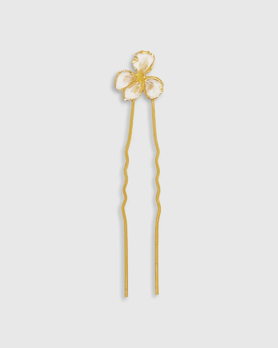 Elise Tsikis Lola épingle cheveux fleur émaillée