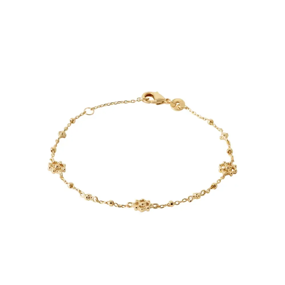 Oriana France Zélie bracelet plaqué or perles rondes