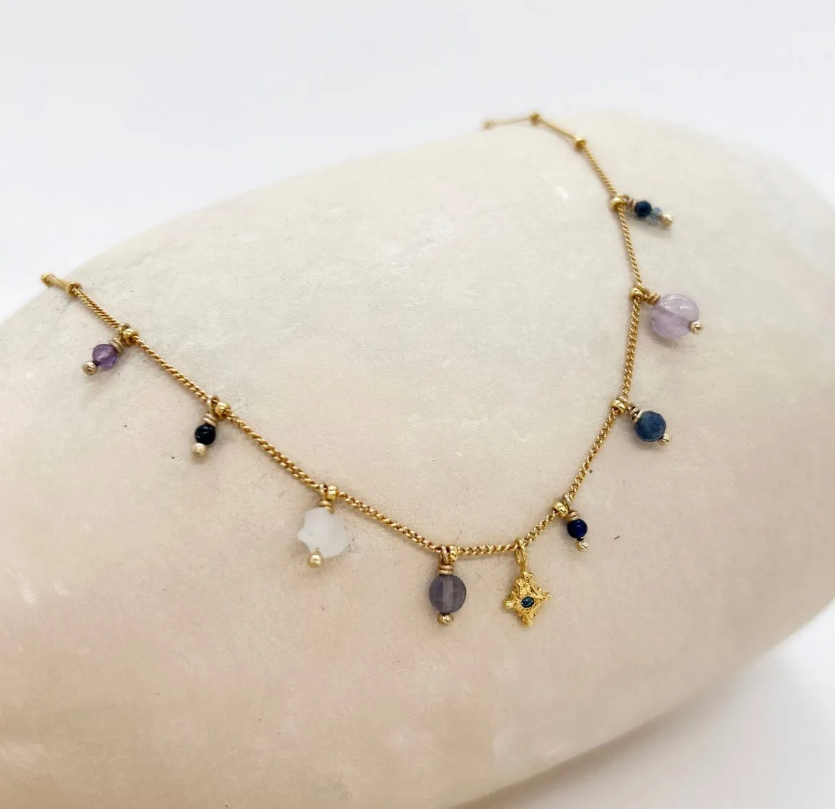 Elise Tsikis Talisma collier doré étoiles 36 cm