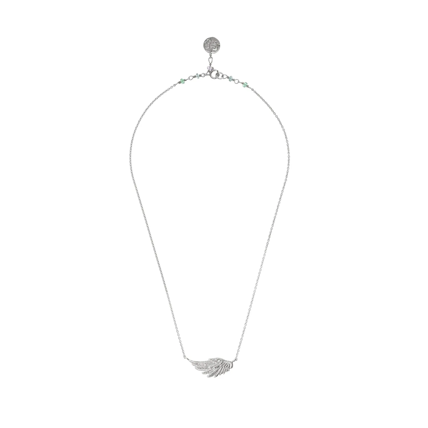 Lorella Tamberi Canal Artemis Wing collier long argenté zircons