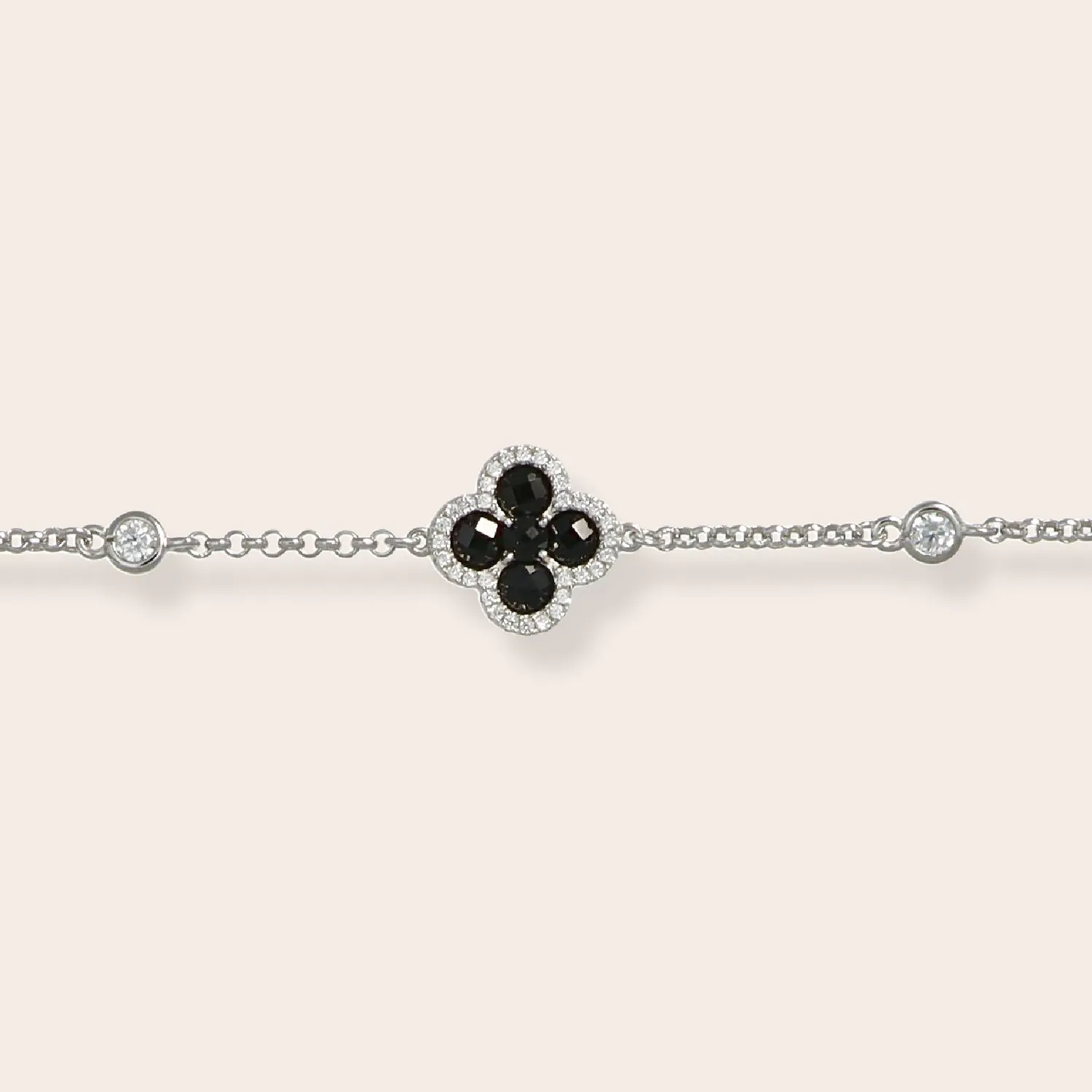 ULTIMA EDIZIONE fleur zircons colorés bracelet doré
