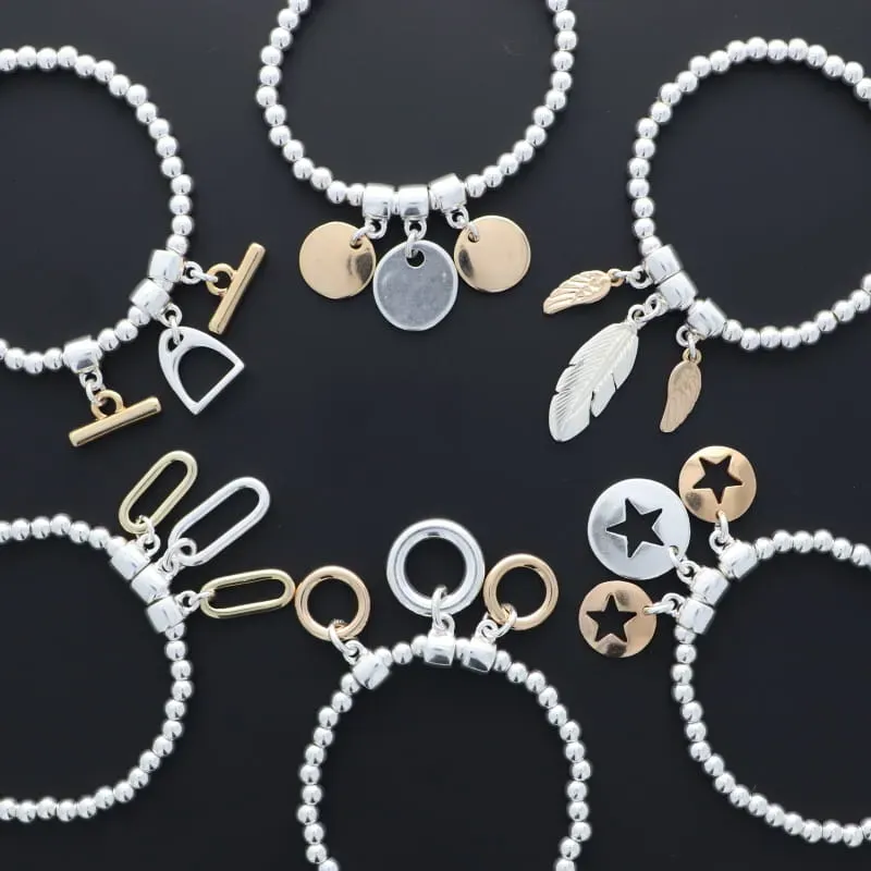 Secret de Cuir N°1615 bracelet 815 perles bicolore