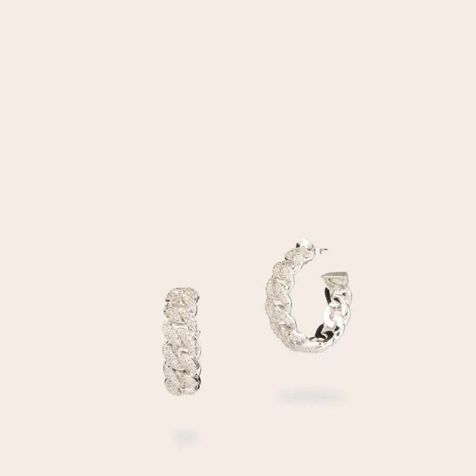Ultima Edizione Maille gourmette boucles d’oreilles anneaux doré