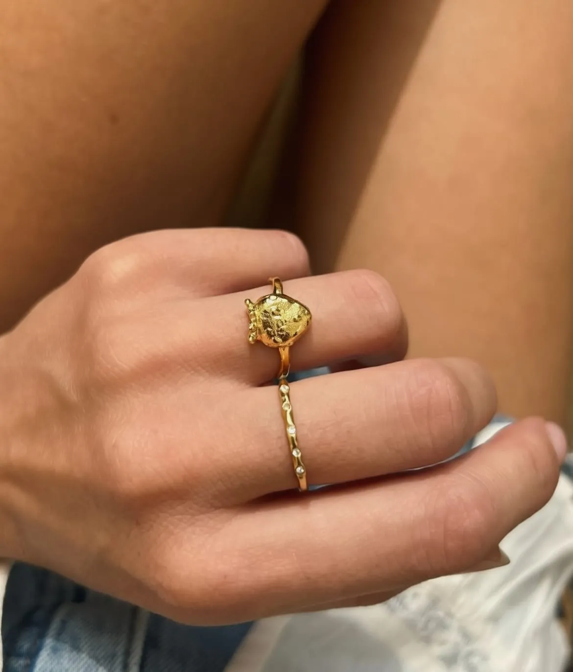 Elise Tsikis Iriano bague fraise taille 50 doré
