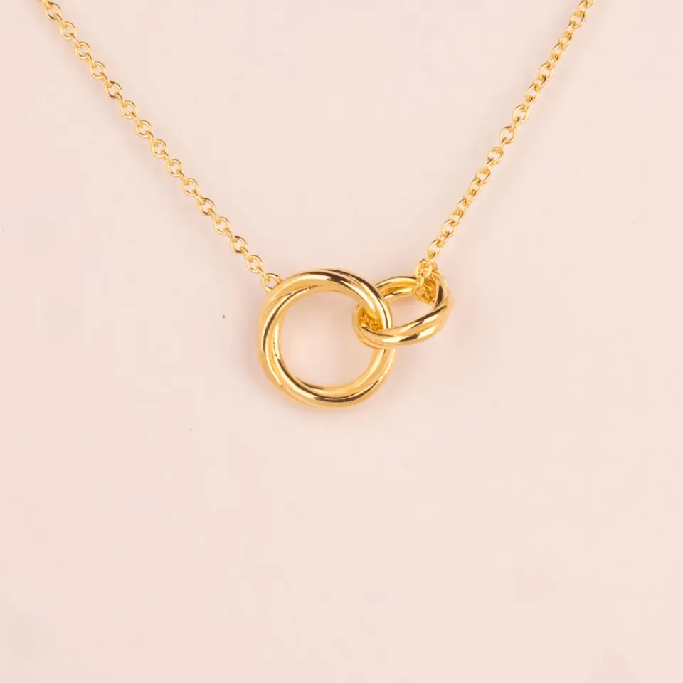 Ultima Edizione double rond lisse collier 2 anneaux