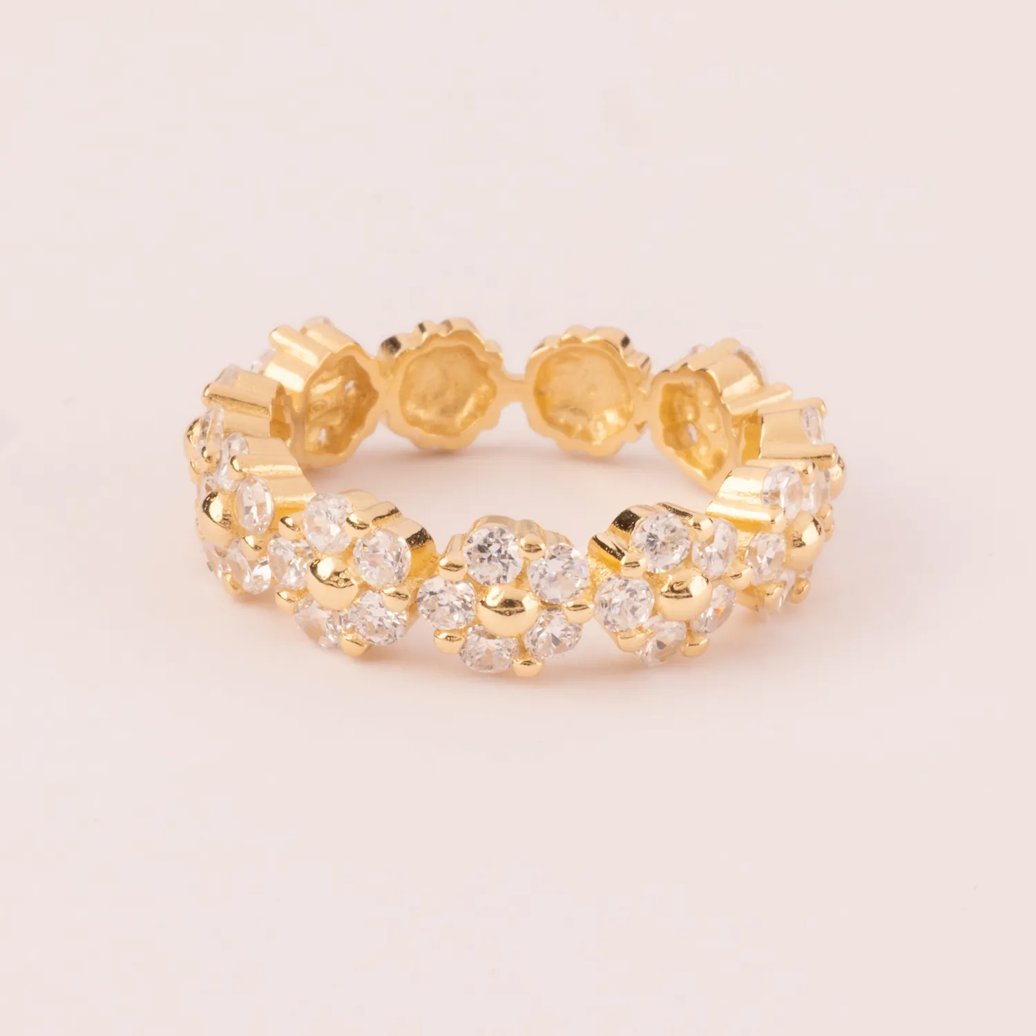 Ultima Edizione alliance fleurs pavé tour complet bague
