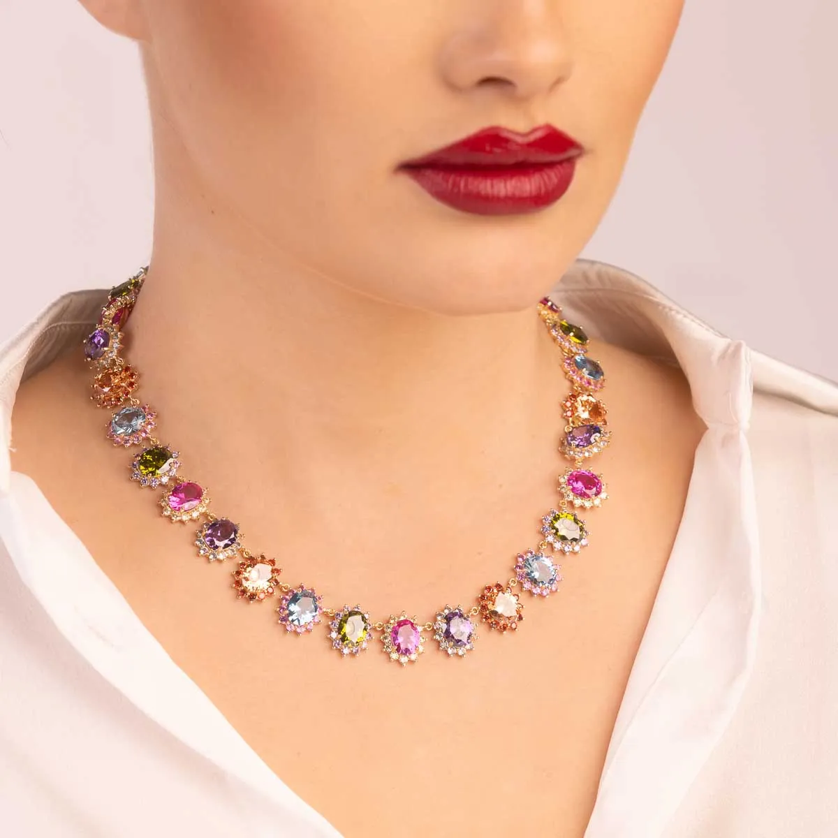 Ultima Edizione Multicolor collier pierres couleur éclat