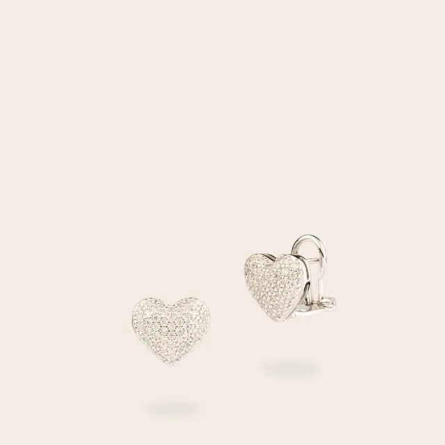 Ultima Edizione Pavé Cuore boucles d'oreilles cœur
