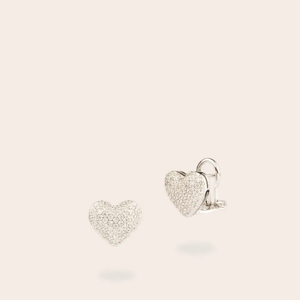 Ultima Edizione Pavé Cuore boucles d'oreilles cœur