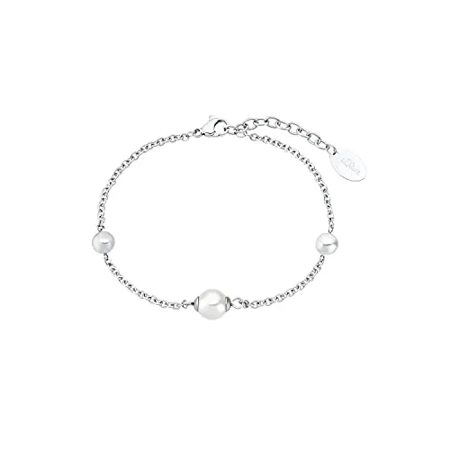 s.Oliver 2031466 bracelet femme perle verre argent