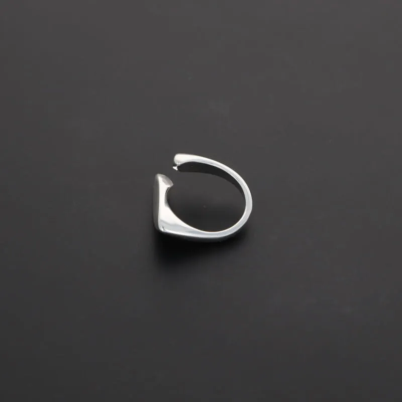 Secret de Cuir N°1300 bague argent plaqué abstrait