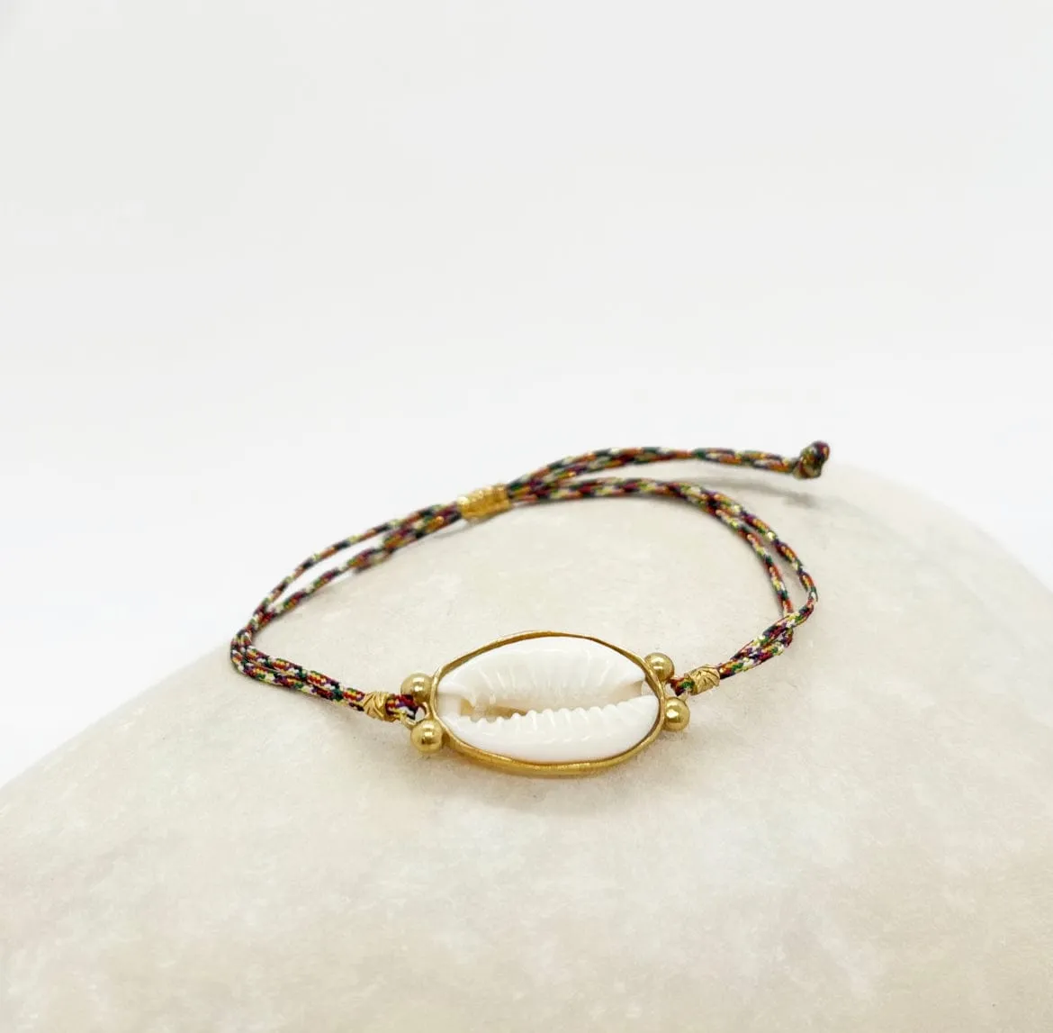 Elise Tsikis Bambou bracelet coquillage multicolore