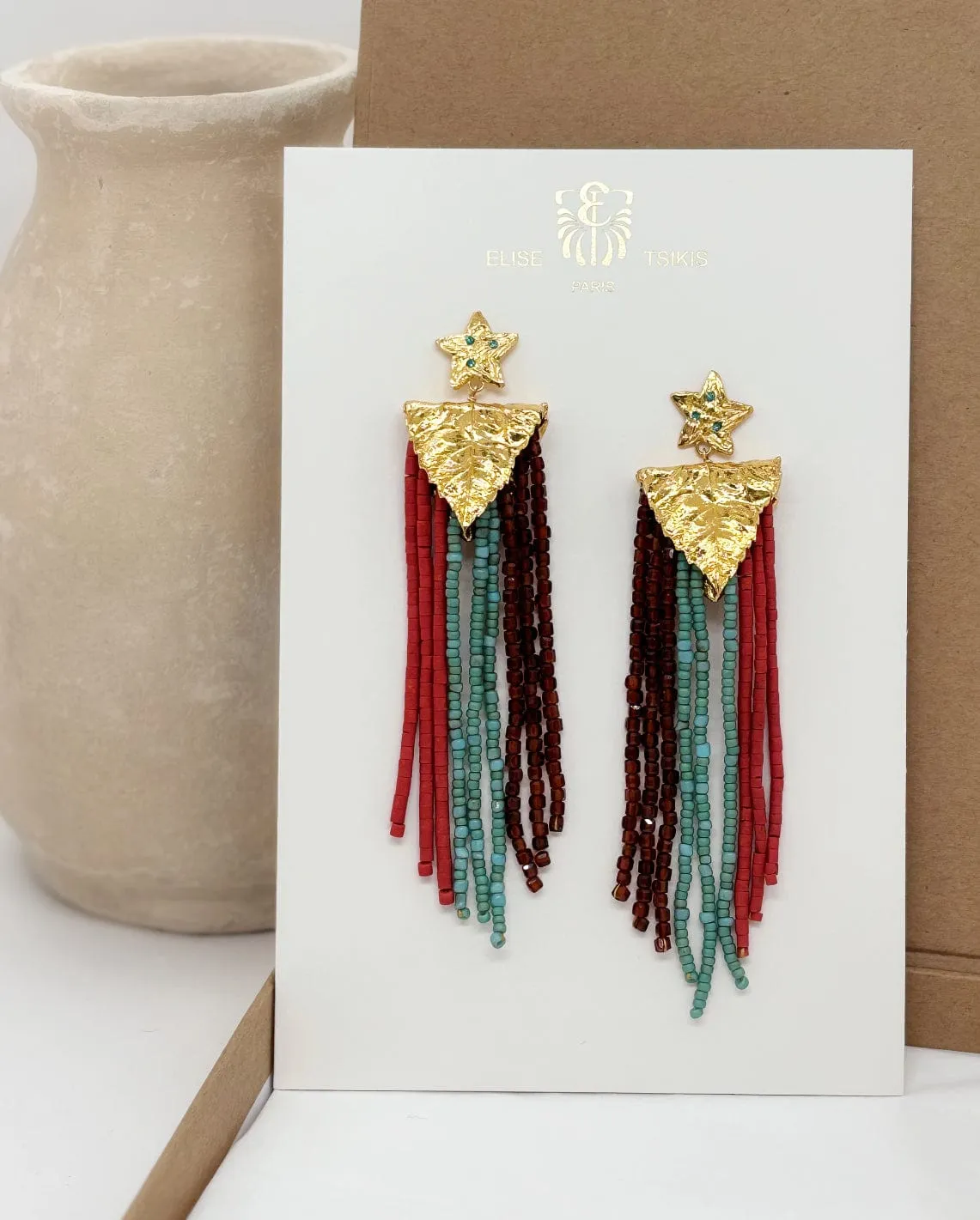 Elise Tsikis Kachina Odessa boucles étoile perles